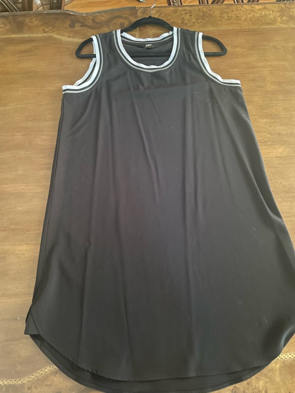 ABS Navy Sleeveless Athletic Dress with White Trim